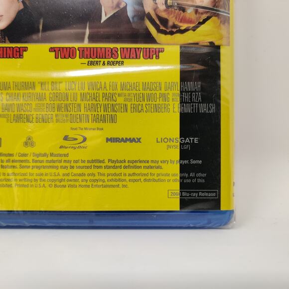 Kill Bill Vol. 1 (Blu-ray Disc, 2008) Quentin Tarantino Uma Thurman New Sealed - Picture 8 of 9